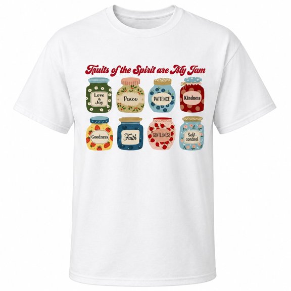Christian Fruits of the Spirit Are My Jam T-Shirt, Galatians 5:22 Faith Graphic Tee