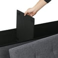 thumbnail image 5 of ZENY 43.3 Inches Folding Storage Ottoman Bench Chest Footrest Stool MDF Frame, Gray, 5 of 8
