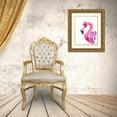 thumbnail image 3 of Shefranov, Olga 26x32 Gold Ornate Wood Framed with Double Matting Museum Art Print Titled - Flamingo, 3 of 4