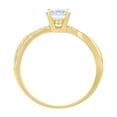 thumbnail image 2 of 10kt Real Yellow Gold Womens Cubic-Zirconia Engagement Ring, 2 of 3