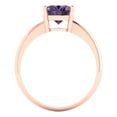 thumbnail image 4 of Clara Pucci 14K Rose Gold 2ct Alexandrite Solitaire Ring for Women, 4 of 7