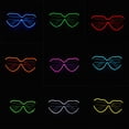 thumbnail image 2 of Gafas LED en forma de corazón de neón para mujer, barras fluorescentes para mujer, fiesta de DJ, Navidad, Año Nuevo, novia para ser, boda, Rave, accesorios, 2 of 5