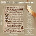 thumbnail image 2 of Gift for 30th Wedding Anniversary,30th Pearl Wedding Happy Anniversary Couple Gifts for Wife Husband Dad Mom Him Her Anniversary Decorations Blanket 50"x60", 2 of 6
