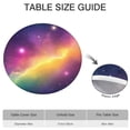 thumbnail image 6 of Colorful Tie Dye Nebula Pattern Round Fitted Tablecloth with Elastic Edge,Dining Table Cover Waterproof,Outdoor Round Tablecloth for Camping,Dining,Indoor and Outdoor, 6 of 7