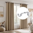 thumbnail image 4 of Adjustable Curtain Rod Brackets, Wall Mounted Metal Single Rod Holder for Window Treatments, Black with Screws for Easy Installation, 4 of 5