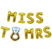 16 Inch Gold Miss to Mrs Ring Balloon Bridal Shower Supplies Decorations Wedding Decorations Banner Bachelorette Party Decorations