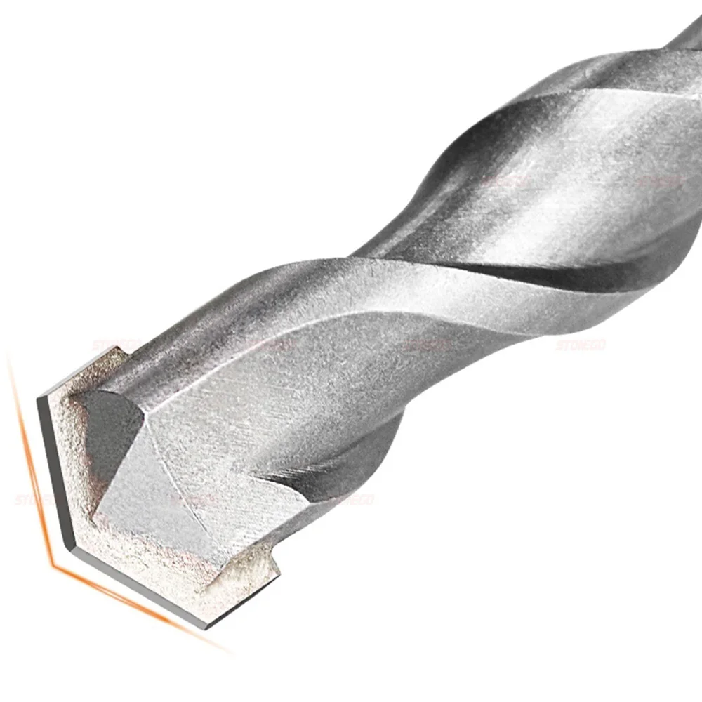STONEGO 1PC/6Pcs Carbide Brick Drill Bit - Heavy-Duty Rotary Hammer Impact Drill Bit for Concrete, Tile, and Masonry Drilling, Available in Round and Square Shank Designs