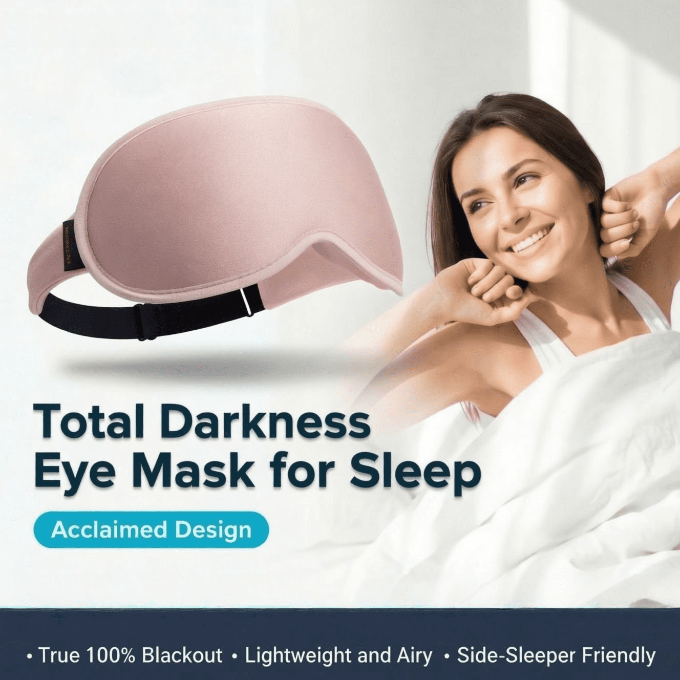 FACEMOON 2 Pack Adult Sleep Mask – Memory Foam Comfort Design | 100% Light Blocking Zero Pressure | Lash Extension Safe for Travel