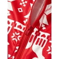 thumbnail image 6 of Family Matching Christmas Pajamas  onesie  Snowflake Deer Print Long Sleeve Sleepwear Nightwear, 6 of 10