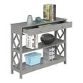 thumbnail image 2 of Convenience Concepts Diamond Table Console à un Tiroir en Bois Gris, 2 of 6