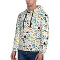 thumbnail image 3 of Salouo Cartoon Dinosaur Pattern Men's Fall Hoodie Sweatshirt,Sport Hoodie with Pockets for Men Pullover Casual Hooded Sweatshirt-Medium, 3 of 7