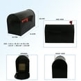 thumbnail image 2 of 4W Rural Mailboxes Galvanized Steel,Jumbo Size,Post-Mount Mailbox in Black, 2 of 10