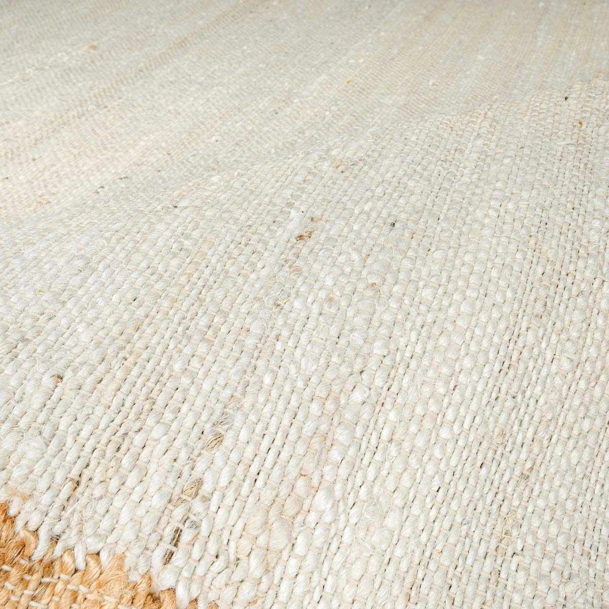 Hauteloom Rocio JModern Hand Woven Natural Fiber Jute Area Rug - Contemporary Geometric Checkered Carpet for Living Room, Bedroom, Dining Room - Cream, Tan - 9' x 12'