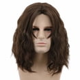 thumbnail image 1 of Karlery - Peluca para hombre, corta y rizada, color marrón, para Halloween, cosplay, anime, disfraz (2), 1 of 5