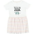 thumbnail image 3 of Inktastic Walk by Faith Quote Girls Toddler Dress, 3 of 5