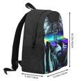 thumbnail image 3 of Cat with glasses Backpack, Lightweight Casual School Backpacks Bags Book Travel Hiking Camping Work, 16.5 Inch, 3 of 5
