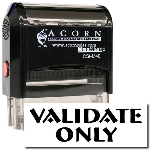 Large Self-Inking Validate Only Stamp with Orange Ink