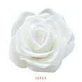 thumbnail image 4 of Dalazy Pack of 50 Artificial Bionic Flowers PE Foam Simulation Roses Fake Flower Decorations Wedding Party Engagement Presents White, 4 of 8