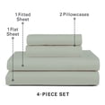 thumbnail image 4 of Allswell 100% TENCEL™ Lyocell Sateen Sheet Set, 4-Piece Queen Bedding Set, Smoke Grey, 320 Thread Count, 4 of 10