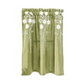 thumbnail image 2 of Lubelski Solid Color Flower Window Balcony Short Curtain Kitchen Valance Drape Home Decor Kitchen Curtain Coffee Short Curtain Door Decor, 2 of 3
