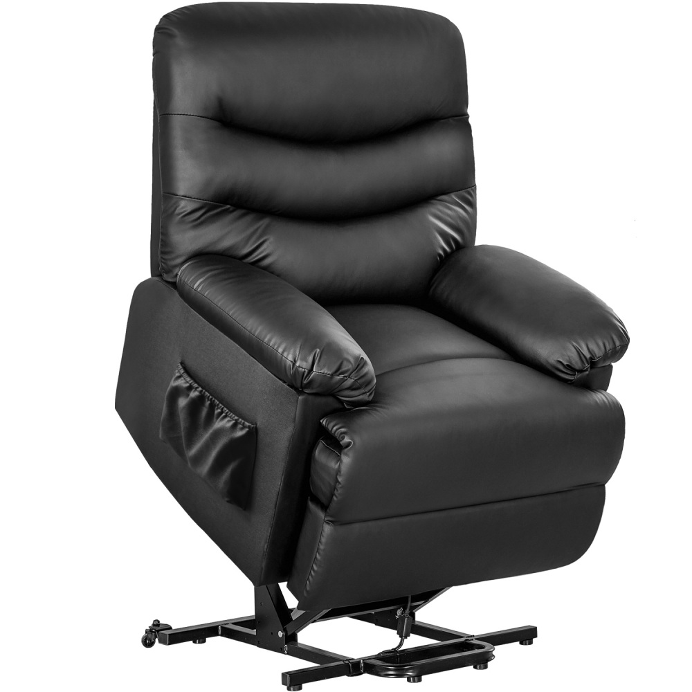 Power Recliner And Lift Chair In Black Pu Leather Lift Recliner Chair