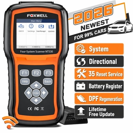 FOXWELL OBD2 Scanner Full System Bidirectional Car Diagnostic Scan Tool with All Reset Service, Bat-tery Registration, Lifetime Free Update Automotive Code Reader
