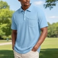 thumbnail image 6 of LIBRCLO Mens Polo Shirt with Pocket Short Sleeve Collar Casual Work Golf Shirts, 6 of 8