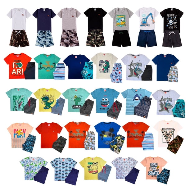 Kit ropa hombre 12 piezas niño niño verano talla 1 2 3 4 6 8 10 Deng Xun unisex