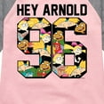 thumbnail image 3 of Hey Arnold! - Arnold 1996 - Toddler And Youth Girls Raglan Graphic T-Shirt, 3 of 5