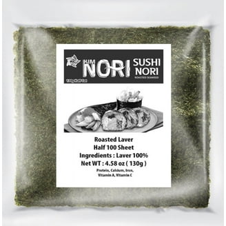 Organic Yaki sushi nori (50 full sheets), 125g, Vegan Roasted