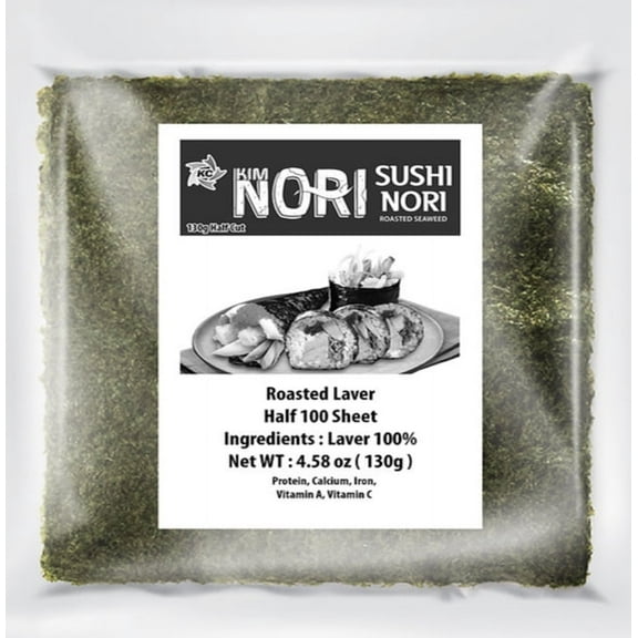Sushi Nori Seaweed Sheets - 100sheets (Half-cut , 130g)