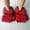 Red, variant on Cozy Women's Faux Fur Slippers with Warm Paw Design Casual Winter Fluffy Faux Fur Slides Indoor Shoes