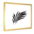 thumbnail image 2 of Designart 'Abstract Black Tropical Leaf I' Modern Framed Art Print, 2 of 4