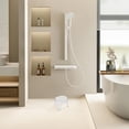 thumbnail image 4 of OFFIGAM Clear Plastic Bath Chair Comfortable Shower Footrest Small Stool for Bathroom Use, 4 of 8