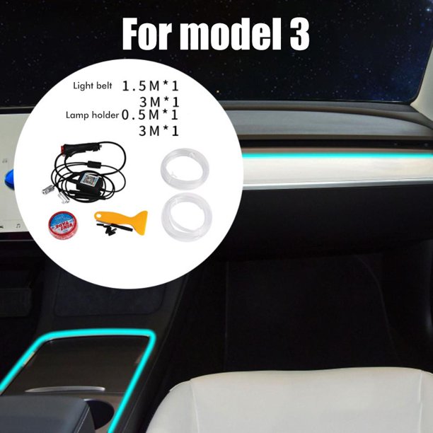 Tira De Luces Led Multicolor Compatible Con Tesla Model3, Accesorios Para Coche, Aplicación Móvil, Control Central, Luces De Neón Interiores Advancent VI012437-05