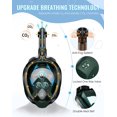 thumbnail image 2 of G2 Full Face Snorkel Mask with Latest Dry Top System,Foldable 180 Degree Panoramic View Snorkeling Mask with Camera Mount,Safe Breathing,Anti-Leak&Anti-Fog, 2 of 5