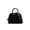 Black, variant on Mini Dome Shell Handbag, 2 Ways Hand Crossbody Leather Purse, Black