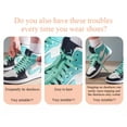 thumbnail image 3 of 2 Pair No Tie Elastic Flat Shoe laces Magnetic Buckle Replacements Tieless Shoelaces for Sneakers, 3 of 7