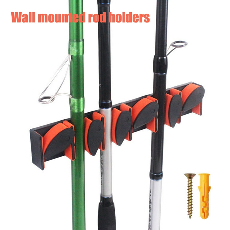 UDIYO 1 Set Fishing Rod Storage Bracket Strong And Sturdy Anti-slip  Security Convenient Installation High Stability Storage Fishing Rod  Wall-mounted Horizontal Lure Pole Bracket for Home 
