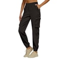 thumbnail image 3 of Women's Cargo Jogger Pants Elastic Waist Casual Tactical Tapered Utility Pants with Pockets, 3 of 6