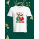 thumbnail image 1 of Christmas Grinch Funny "BRUH" Gesture Printed Casual T-Shirt This T-shirt features a fun design with the Grinch making a "BRUH" gesture, perfect for Christmas. The green and white plaid text with San, 1 of 6