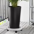 thumbnail image 2 of MUKCHAP Lot de 2 Plateaux pour Pots de Plantes de 12 Pouces avec Roues, Caddy Roulant Gris Pâle de 30 cm avec Roues, Base pour Plante pour Jardinière Intérieure Extérieure, 2 of 7
