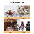 thumbnail image 2 of 13 Inch Round Placemats Set of 4, Palm Leaves Non Slip Heat Insulation PP Table Mats, Spring Tropical Leaf Botanical Vintage Blue Washable Place Mats for Kitchen Dining Party Table Decor, 2 of 7