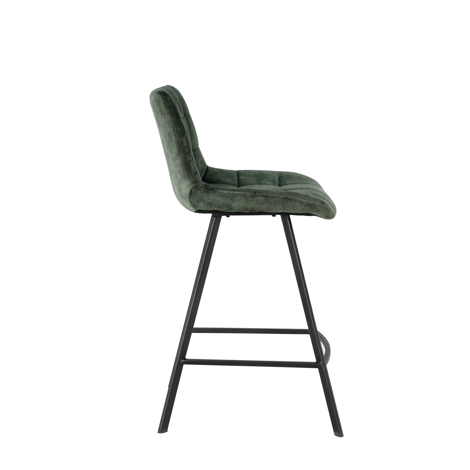 Kadyn Modern Iron High Counter Leisure Bar Chair, Comfortable Nordic Metal Bar Stool Set of 2, Metal Bar Chair for Kitchen Counter, Green