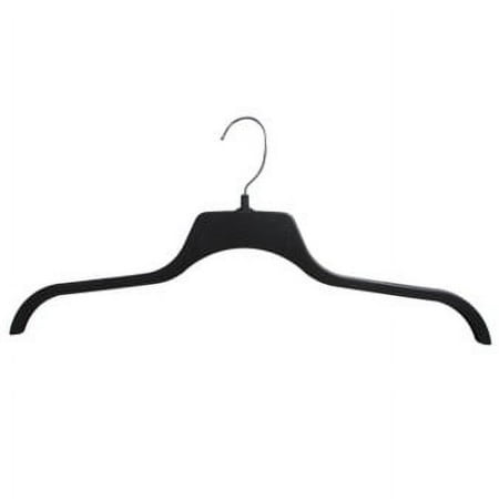 Hanger Central 50 Pack Black Plastic Non Slip Sweater Hangers With Swivel Hooks 19 inch