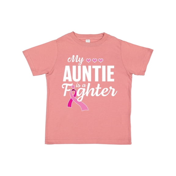 Inktastic Breast Cancer Awareness My Auntie is a Fighter Boys or Girls Toddler T-Shirt