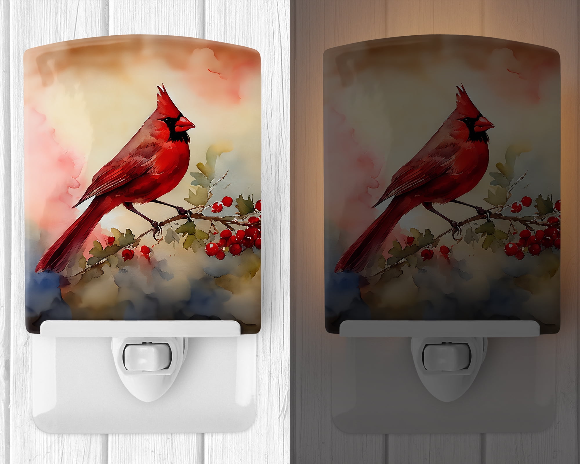 Cardinal Ceramic Night Light 4 in x 6 in