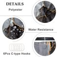 thumbnail image 5 of Gray and Gold Marble Shower Curtain Modern Luxury Abstract Shower Curtains Decorative for Bathroom Bathtubs Waterproof Fabric Shower Curtain with Hooks 36x72 Inches, 5 of 6