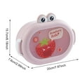 thumbnail image 2 of Yucurem Cartoon Bento Lunch Box Dishwasher Safe With 2 Compartments Kitchen Essentials (Pink), 2 of 7