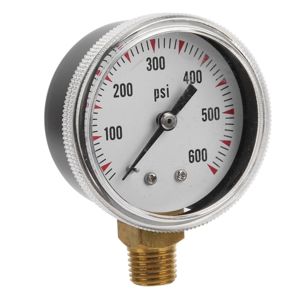 Manómetro de presión de aceite, Y50 0-600 psi Manómetro de presión radial Manómetro de presión de aire construido para precisión